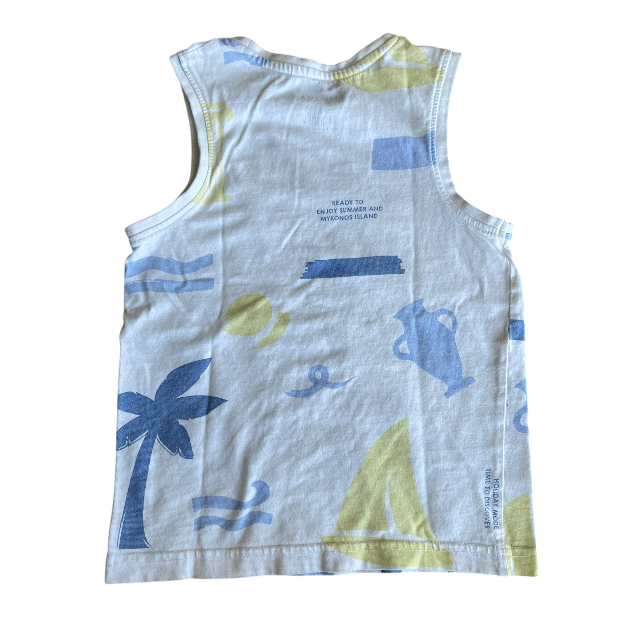 Boys orchestra white yellow blue T-shirt size 5