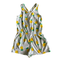 Girls cat and jack blue and lemon Romper size 8