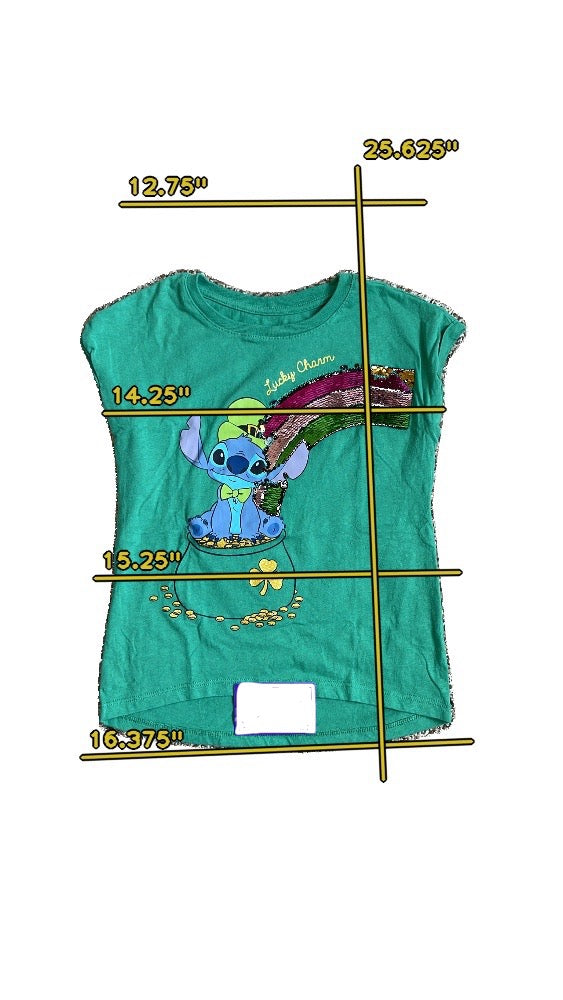 Girls Disney green T-shirt size 7