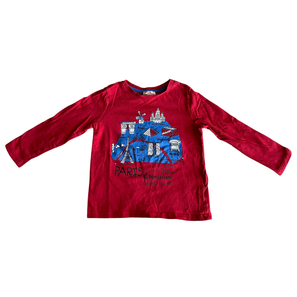 Boys du pareil blue red T-shirt size 5