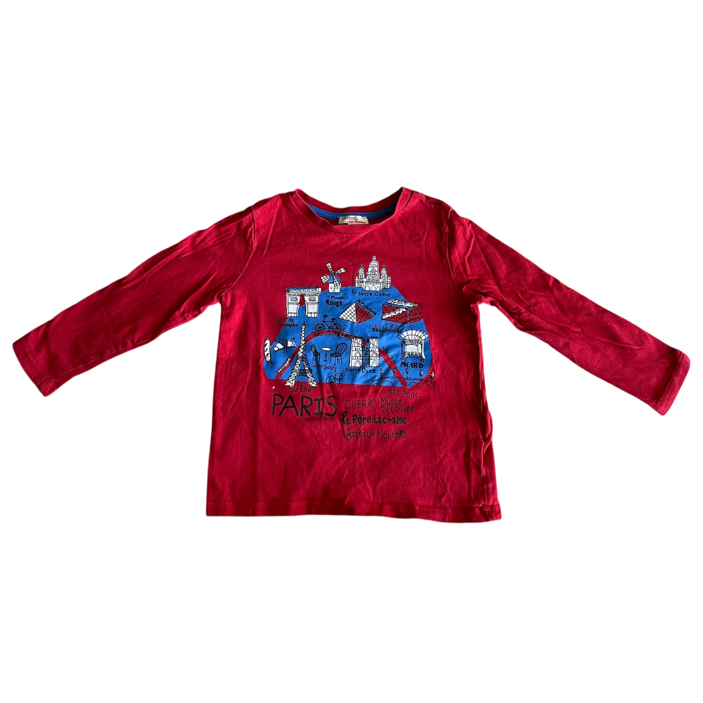 Boys du pareil blue red T-shirt size 5