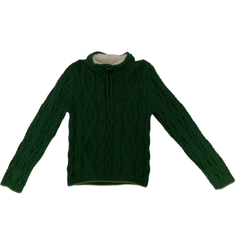 Green Quarter Zip Sweater