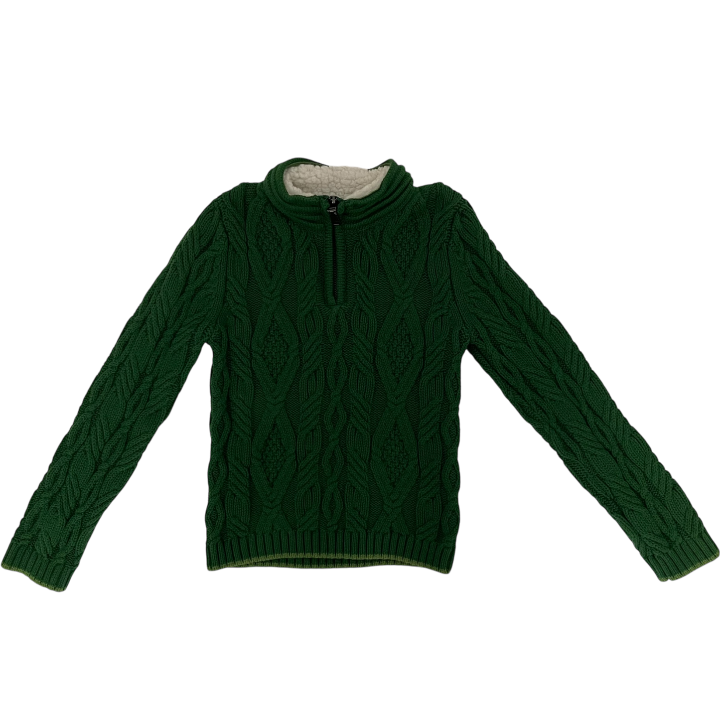 Green Quarter Zip Sweater