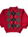 Argyle Zip Up Sweater