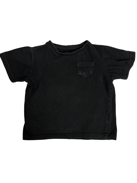 Short Sleeve Black Pocket Tee