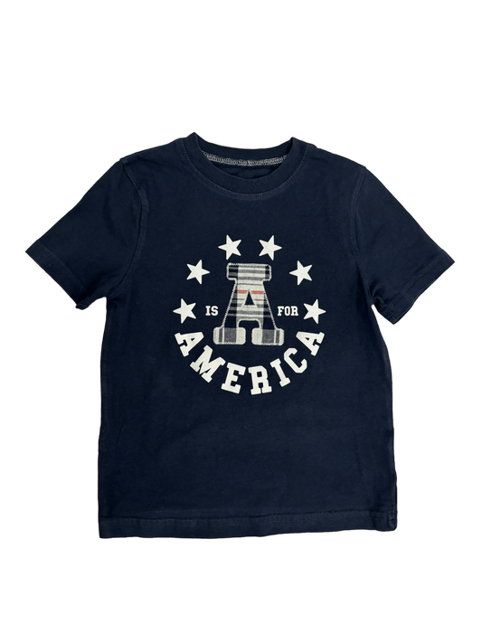 A is for America Tee - LeftKneePatch - Short Sleeve Tee - Jumping Beans