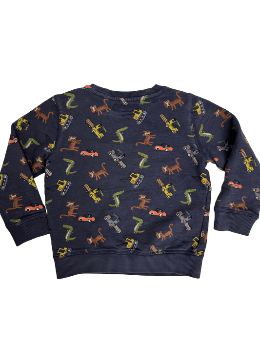 Animals and Trucks Sweatshirt - LeftKneePatch - Sweatshirt - Next