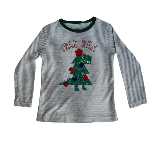 Holiday Tree Rex Long Sleeve Tee - LeftKneePatch - Long Sleeve Tee - M&S