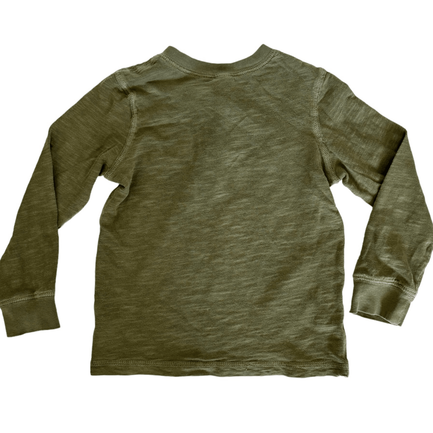 Long Sleeve Olive Green - LeftKneePatch - Long Sleeve Tee - Carter's