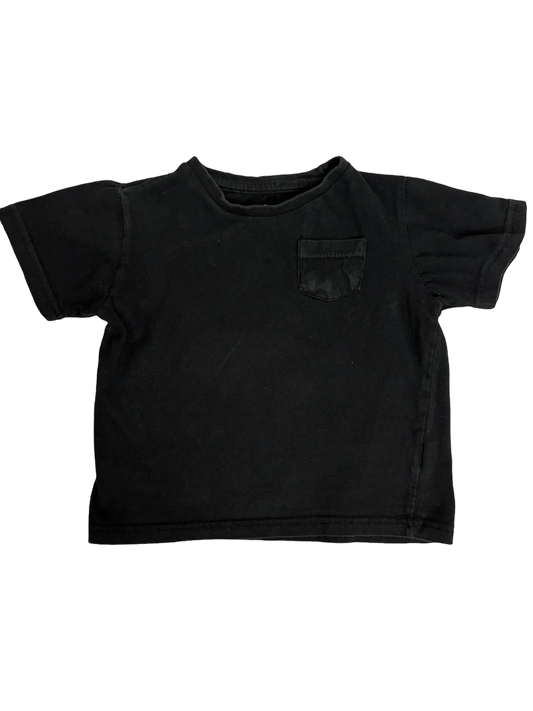 Short Sleeve Black Pocket Tee - LeftKneePatch - Short Sleeve Tee - American Hawk