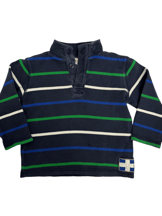 Striped Mock Neck Sweatshirt - LeftKneePatch - Sweatshirt - Gymboree